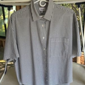 Pistola CAM SHORT SLEEVE BUTTON DOWN SHIRT - SEA STRIPE L